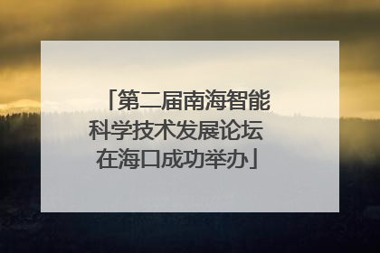第二届南海智能科学技术发展论坛在海口成功举办